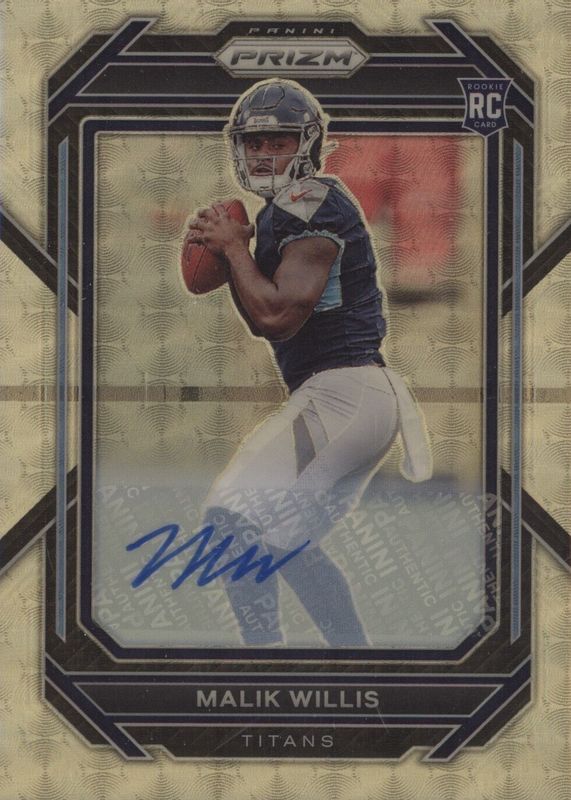 Malik Willis 2022 Prizm #303 Rookie Autographs - Gold Vinyl /5 Rookie SGC 10