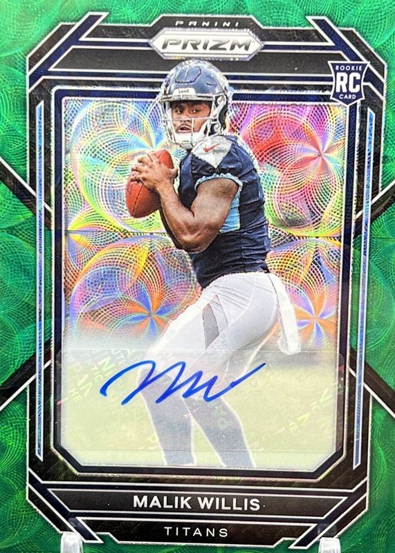 Malik Willis 2022 Prizm #303 Rookie Autographs - Green Scope /75 RAW