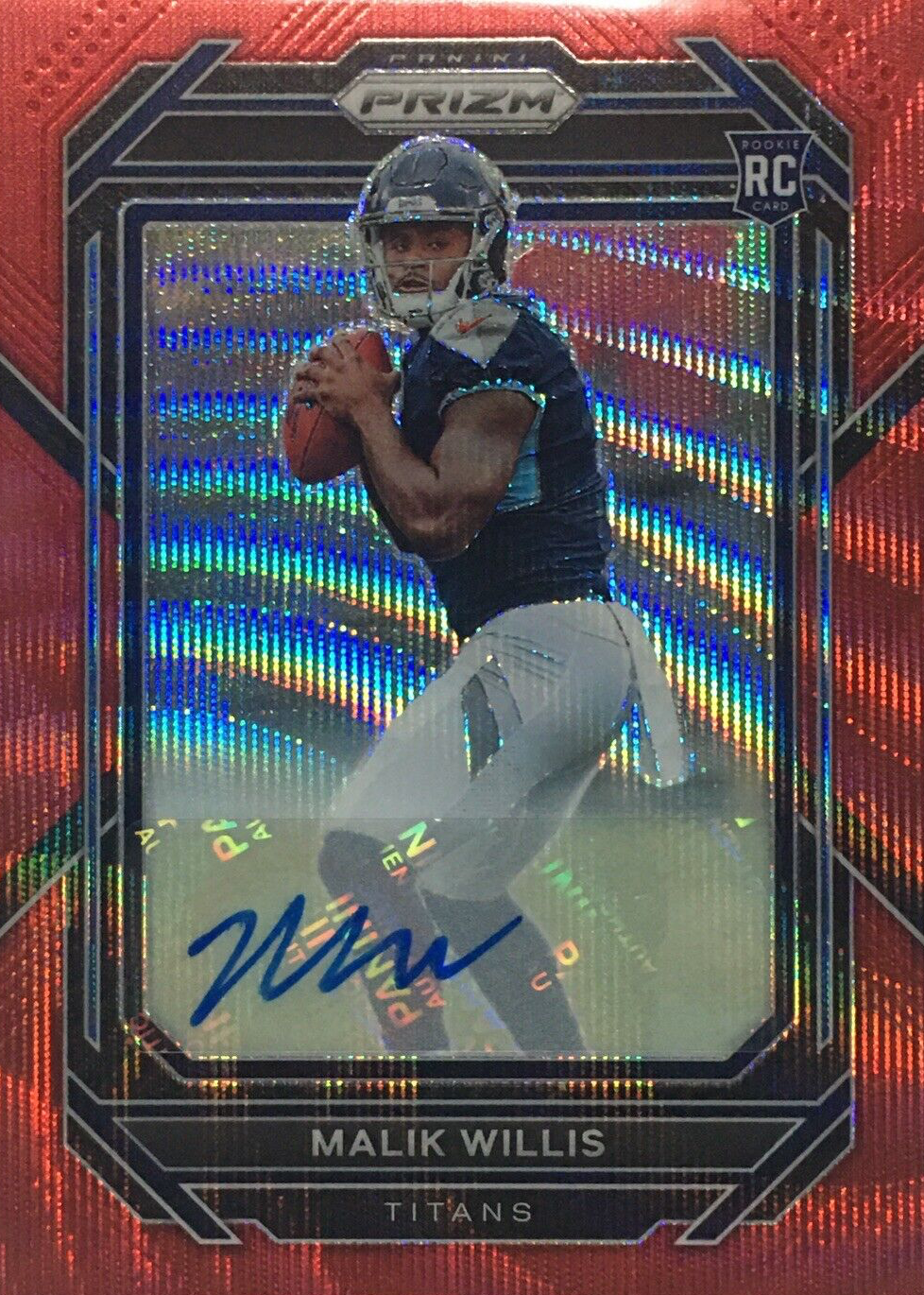 Malik Willis 2022 Prizm #303 Rookie Autographs - Red Wave /149
