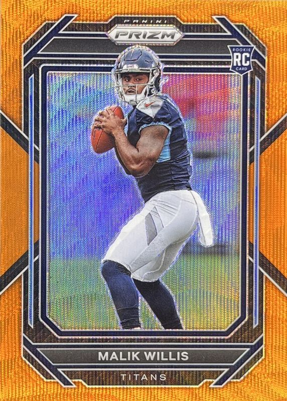 Malik Willis 2022 Prizm #303 Orange Wave /60 Rookie PSA 10