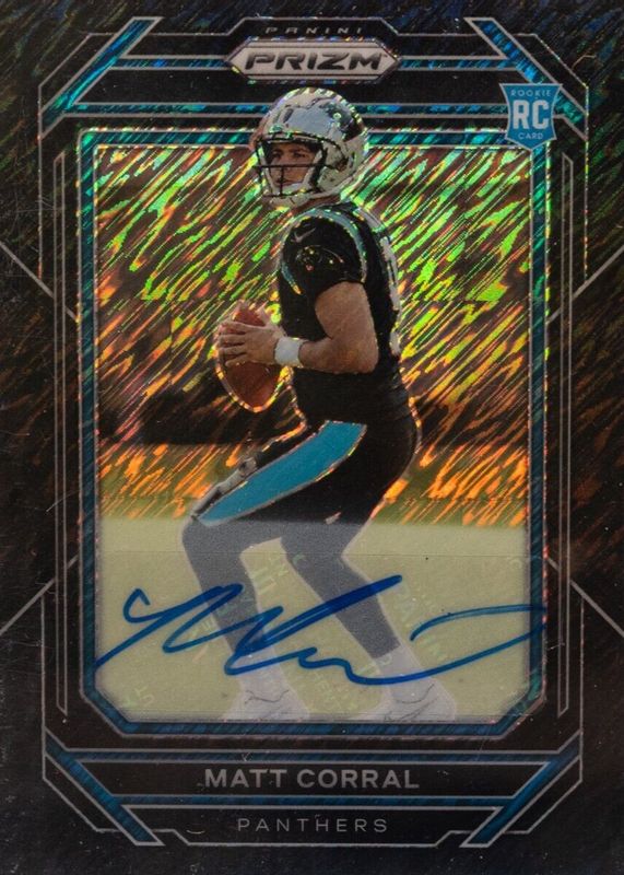 Matt Corral 2022 Prizm #304 Rookie Autographs - Black Shimmer /1 SGC 10