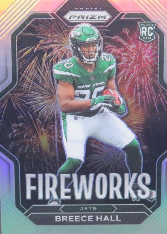 Breece Hall 2022 Prizm #F-24 Fireworks - Silver Rookie SGC 10