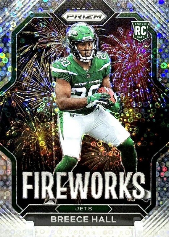 Breece Hall 2022 Prizm #F-24 Fireworks - No Huddle Rookie SGC 10