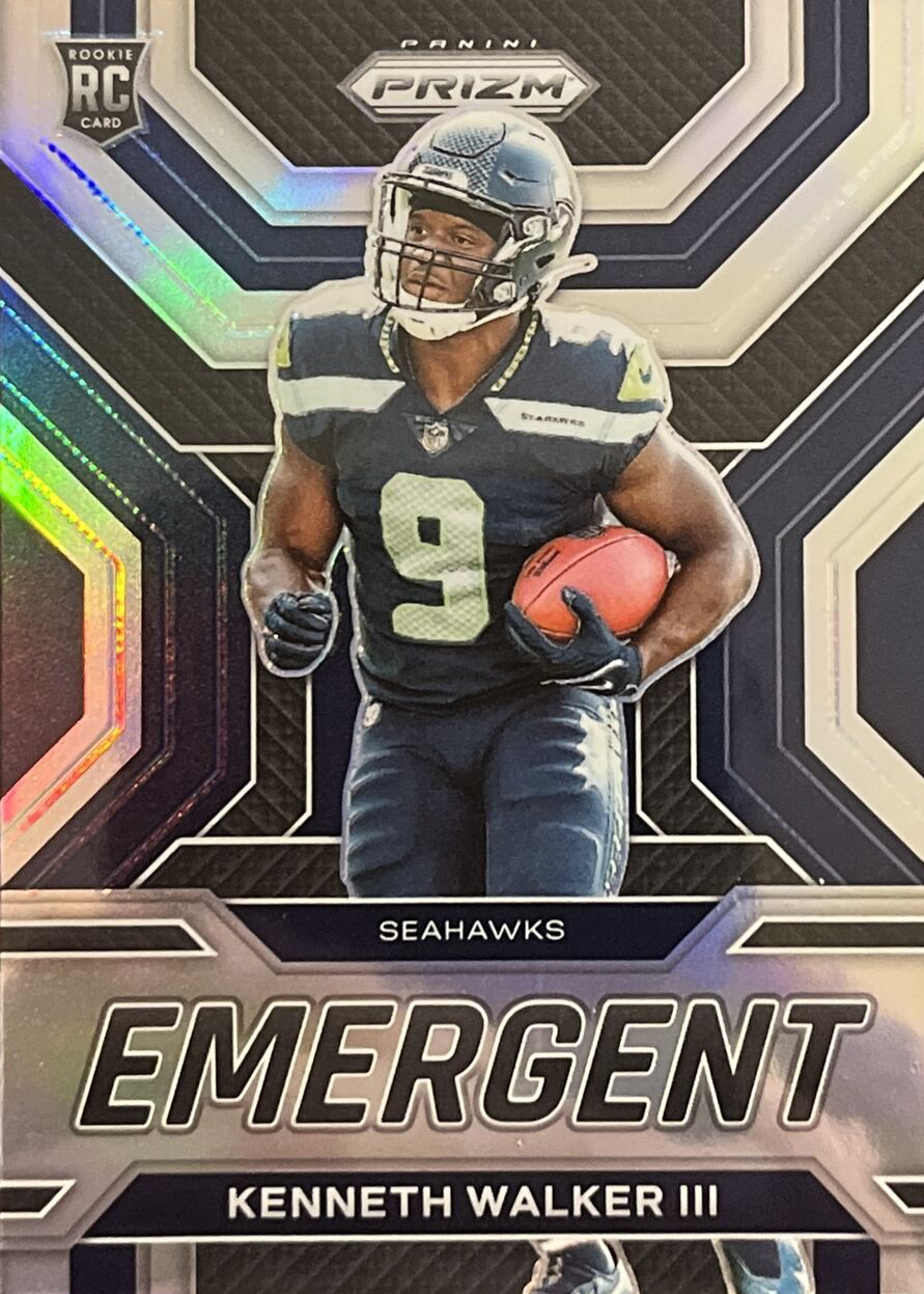 Kenneth Walker III 2022 Prizm #E-12 Emergent - Silver Price Guide