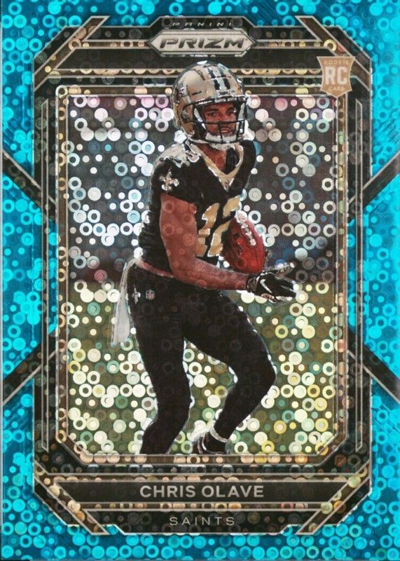 Chris Olave 2022 Prizm #310 No Huddle Blue /79 Rookie PSA 8