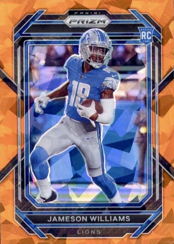 Jameson Williams 2022 Prizm #311 Orange Ice Rookie SGC 10