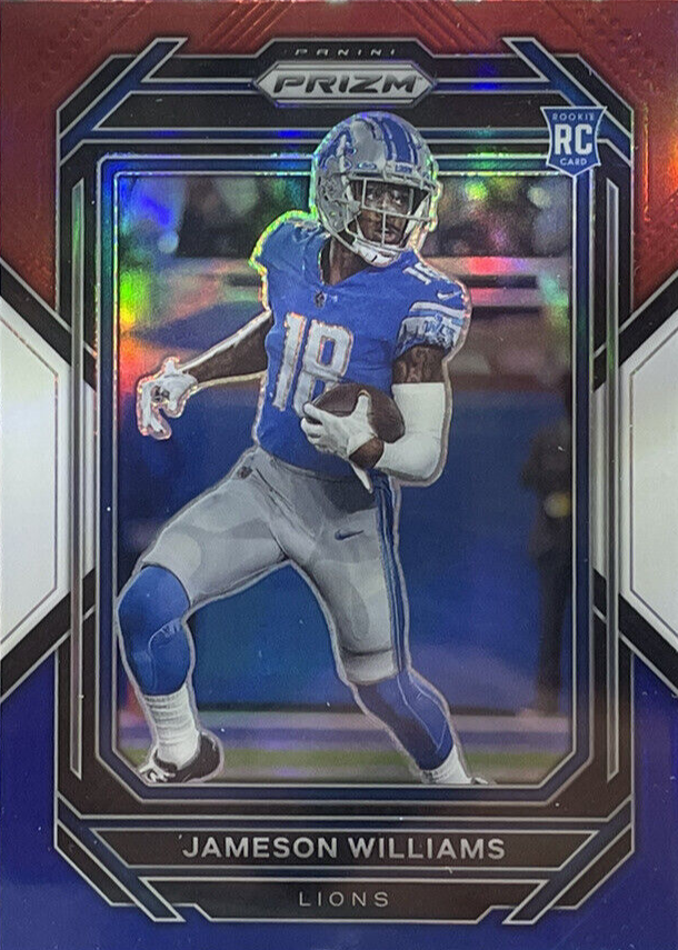 Jameson Williams 2022 Prizm #311 Red White Blue Price Guide