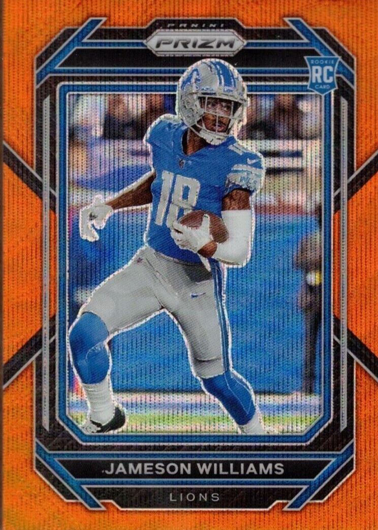 Jameson Williams 2022 Prizm #311 Orange Wave /60 Price Guide