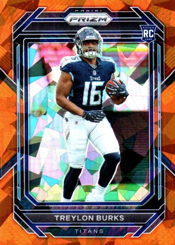 Treylon Burks 2022 Prizm #313 Orange Ice Rookie PSA 9