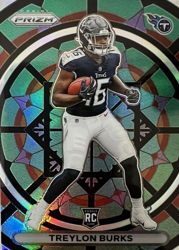 Treylon Burks 2022 Prizm #SG-11 Stained Glass /(SSP) Rookie SGC 9.5