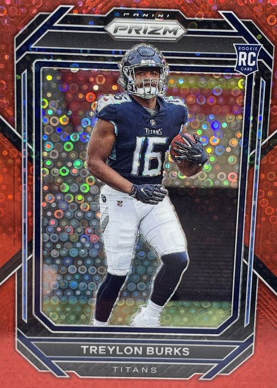 Treylon Burks 2022 Prizm #313 No Huddle Red /50 Rookie SGC 10