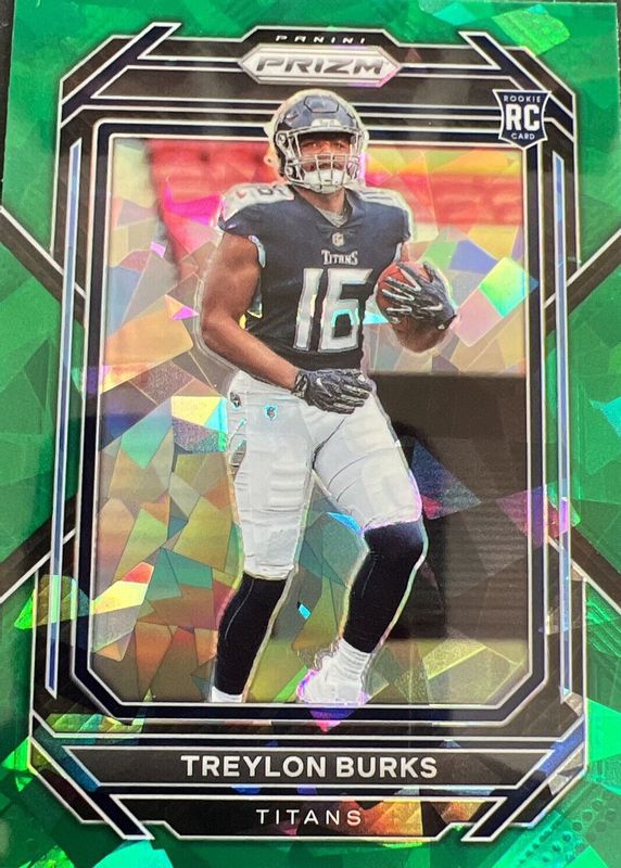 Treylon Burks 2022 Prizm #313 Green Ice Rookie SGC 10