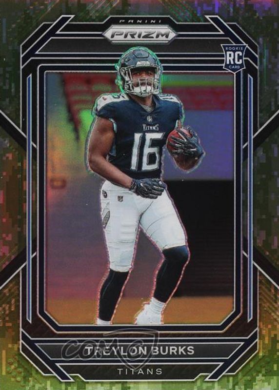 Treylon Burks 2022 Prizm #313 Forest Camo /15 Rookie PSA 10