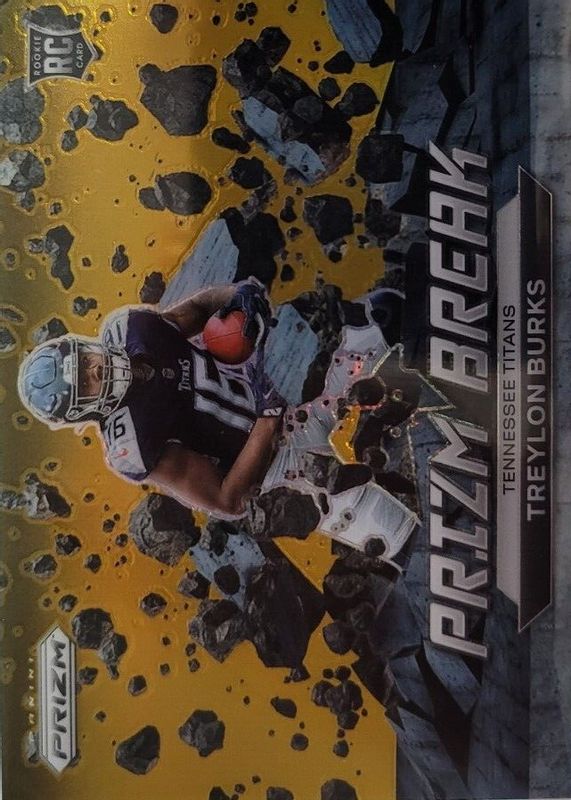 Treylon Burks 2022 Prizm #PB-9 Prizm Break - Gold /10 Rookie PSA 10