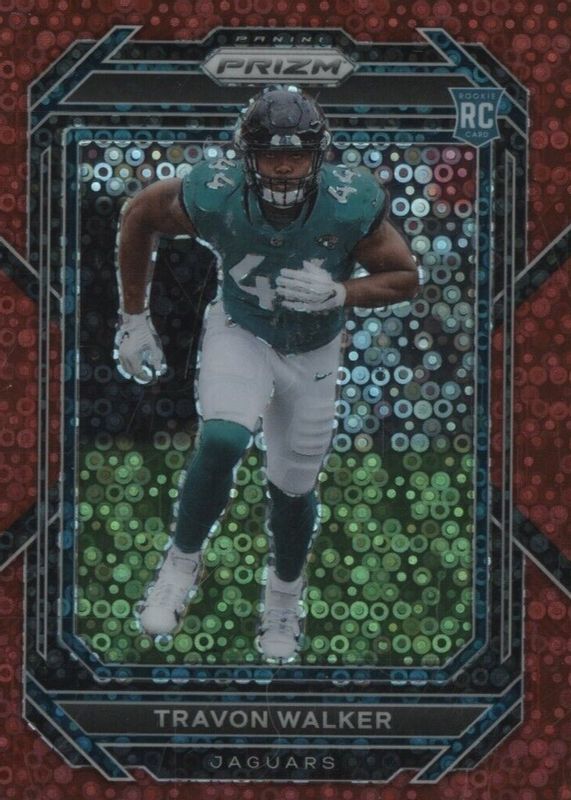 Travon Walker 2022 Prizm #339 No Huddle Red /50 Rookie PSA 10