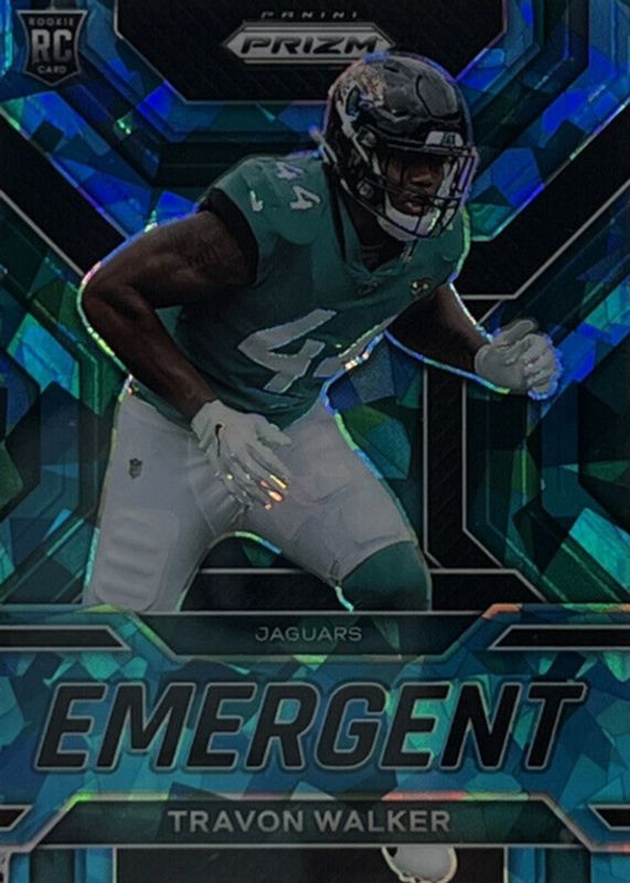 Travon Walker 2022 Prizm #E-19 Emergent - Blue Ice /99 Rookie PSA 10