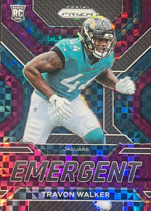 Travon Walker 2022 Prizm #E-19 Emergent - Purple Power /49 Rookie SGC 9.5