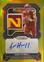 Sam Howell 2022 Prizm #RPA-SH Rookie Patch Auto - Gold /10 PSA 10 Price ...