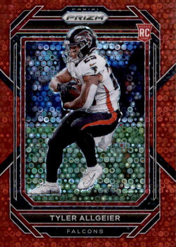 Tyler Allgeier 2022 Prizm #344 No Huddle Red /50 Rookie SGC 10