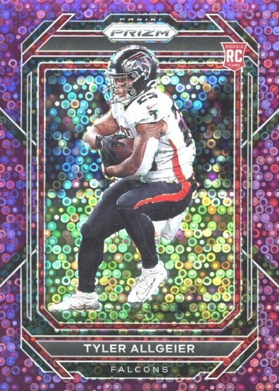 Tyler Allgeier 2022 Prizm #344 No Huddle Purple /35 Rookie RAW