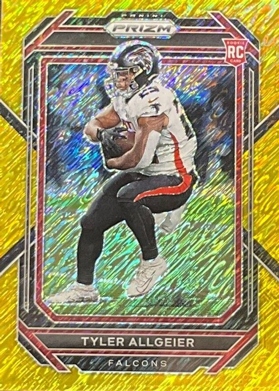 Tyler Allgeier 2022 Prizm #344 Gold Shimmer /10 Rookie SGC 10