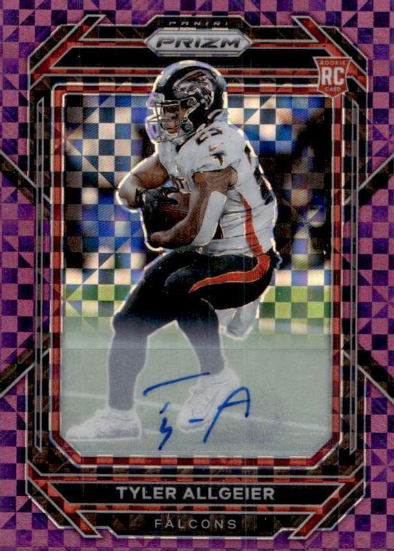 Tyler Allgeier 2022 Prizm #344 Rookie Autographs - Purple Power /49 SGC 10