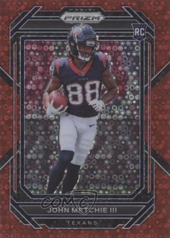 John Metchie III 2022 Prizm #316 No Huddle Red /50 Rookie SGC 10