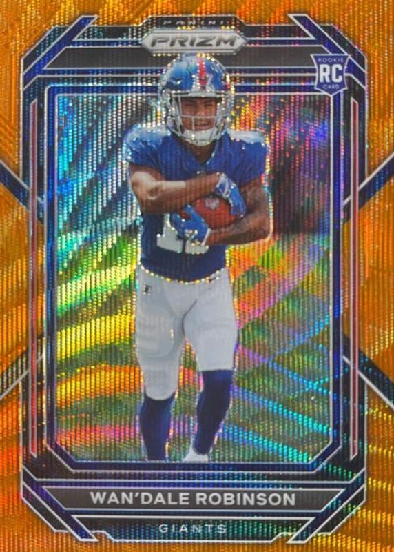 Wan'Dale Robinson 2022 Prizm #315 Orange Wave /60 Rookie PSA 9