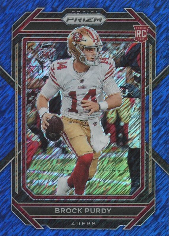 Brock Purdy 2022 Prizm #353 Blue Shimmer /25 Rookie SGC 9.5