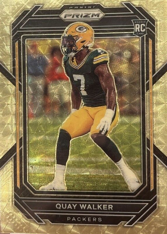 Quay Walker 2022 Prizm #373 Gold Vinyl /5 Rookie RAW