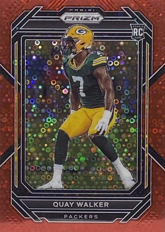 Quay Walker 2022 Prizm #373 No Huddle Red /50 Rookie RAW