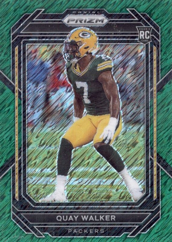 Quay Walker 2022 Prizm #373 Green Shimmer /5 Rookie RAW