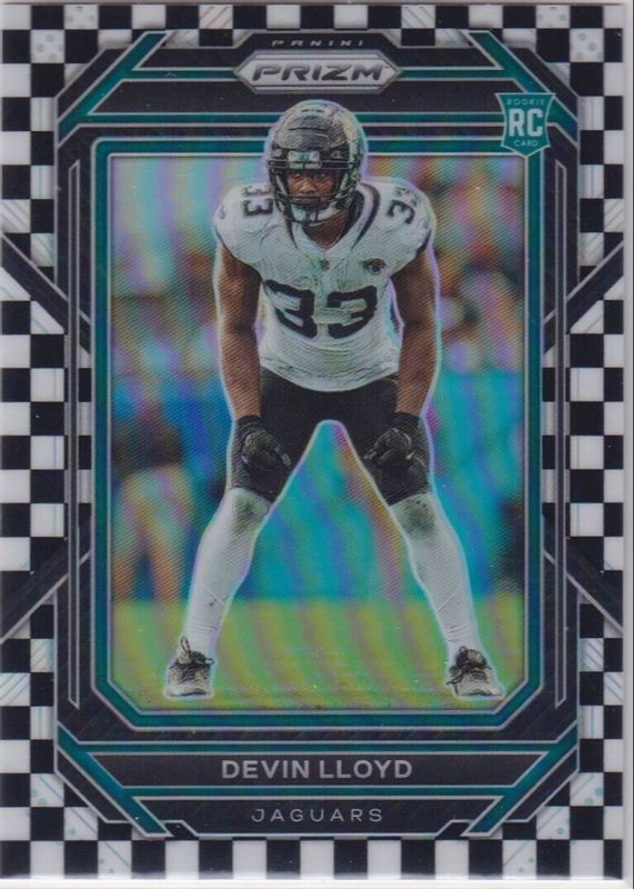 Devin Lloyd 2022 Prizm #376 Black & White Checker /(SSP) Rookie PSA 10