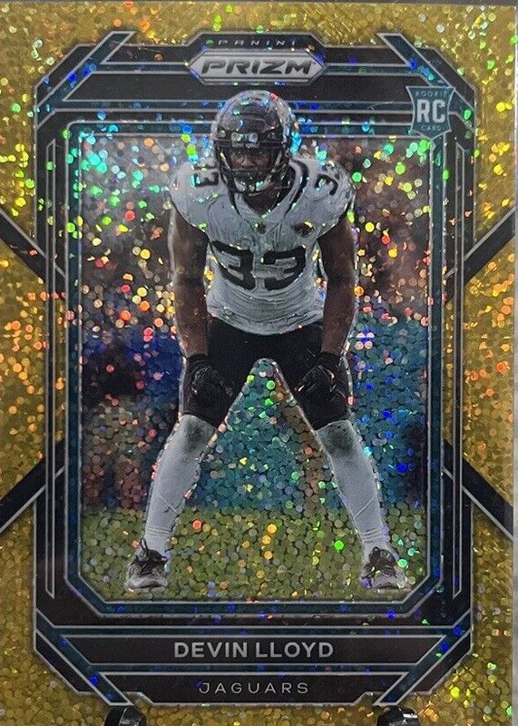 Devin Lloyd 2022 Prizm #376 Gold Sparkle /24 Rookie PSA 9