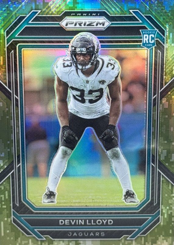 Devin Lloyd 2022 Prizm #376 Forest Camo /15 Rookie RAW