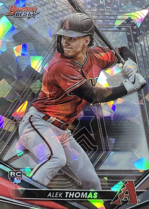 Alek Thomas 2022 Bowman's Best #22 Atomic Refractor Rookie RAW