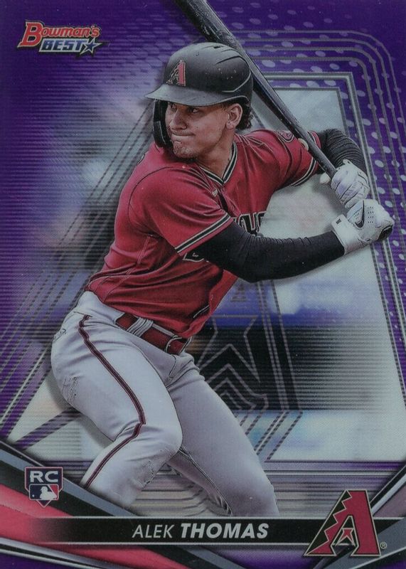 Alek Thomas 2022 Bowman's Best #22 Purple Refractor /250 Rookie PSA 10