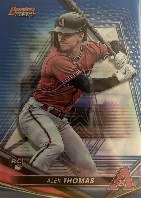 Alek Thomas 2022 Bowman's Best #22 Blue Refractor /150 Rookie PSA 10