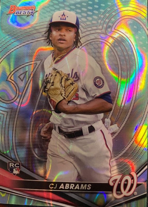 CJ Abrams 2022 Bowman's Best #49 Aqua Lava Refractor /199 Rookie SGC 9.5