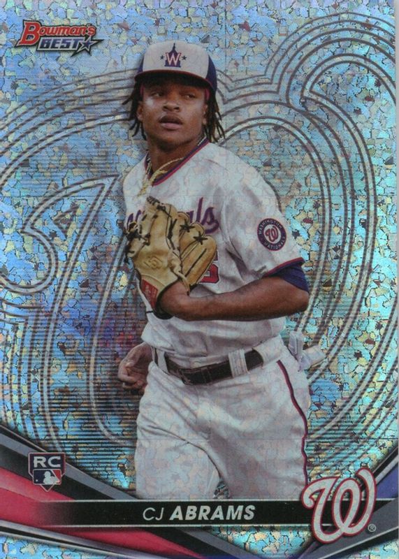 CJ Abrams 2022 Bowman's Best #49 Mini-Diamond Refractor /299 Rookie PSA 10