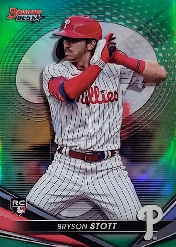 Bryson Stott 2022 Bowman's Best #2 Green Refractor /99 Rookie PSA 10