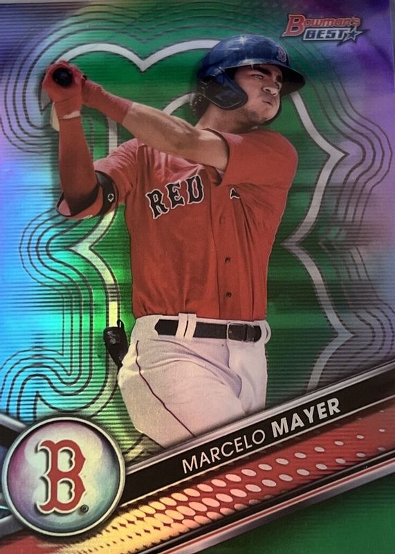 Marcelo Mayer 2022 Bowman's Best #TP-8 Top Prospects - Green Refractor /99 RAW