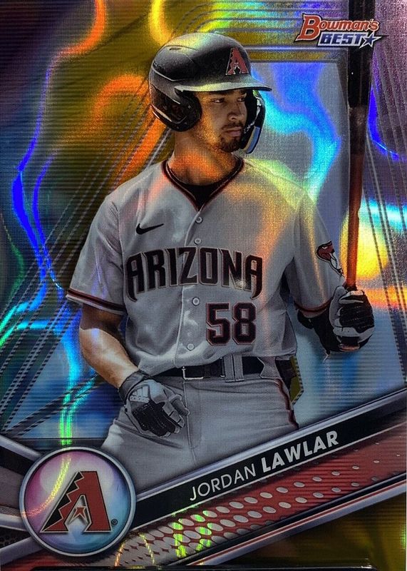 Jordan Lawlar 2022 Bowman's Best #TP-4 Top Prospects - Gold Lava Refractor /75 PSA 10