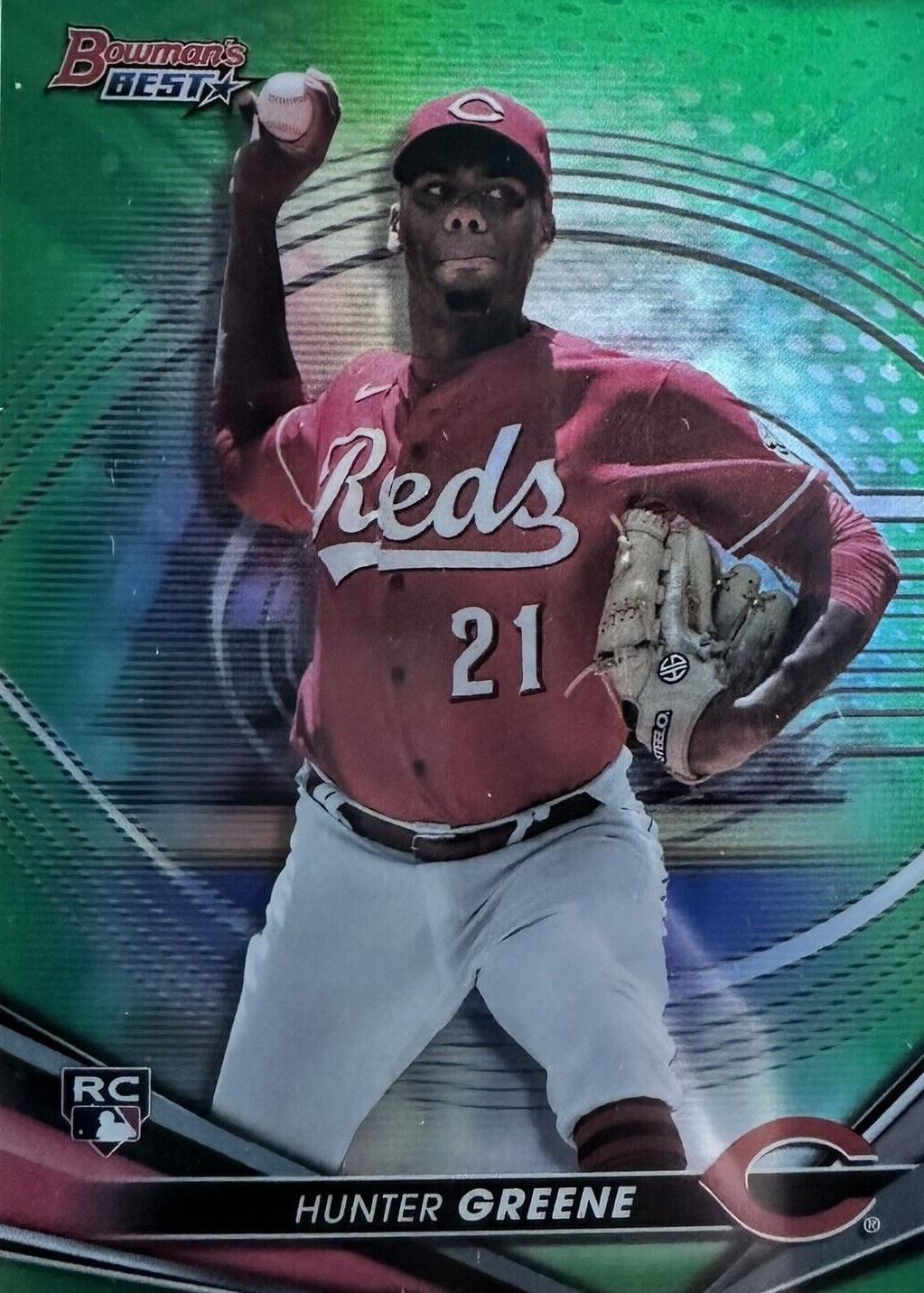 Hunter Greene 2022 Bowman's Best #54 Green Refractor /99 Price