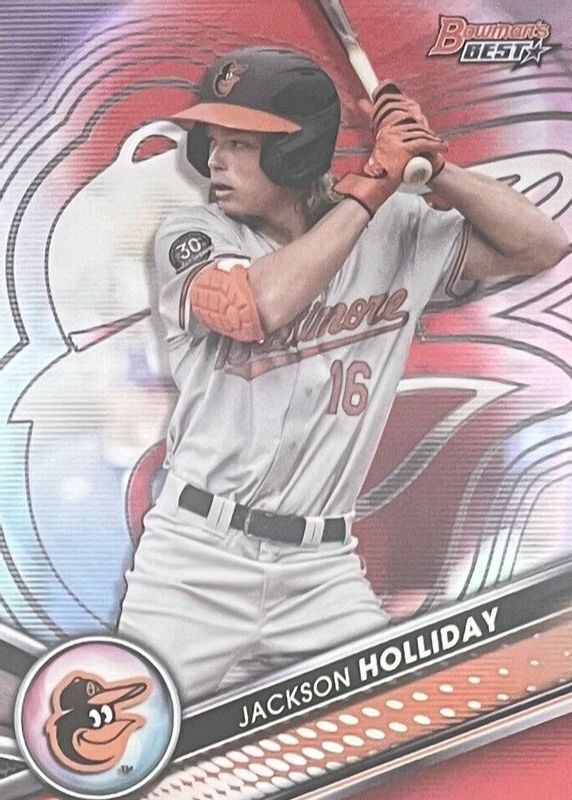 Jackson Holliday 2022 Bowman's Best #TP-2 Top Prospects - Red Refractor /10 SGC 10