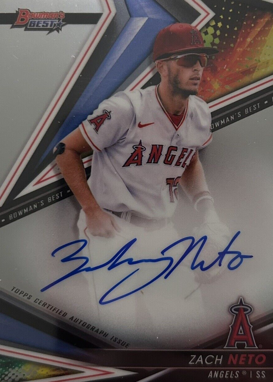 Zach Neto 2022 Bowman's Best #T22-ZN Best of 2022 Autographs
