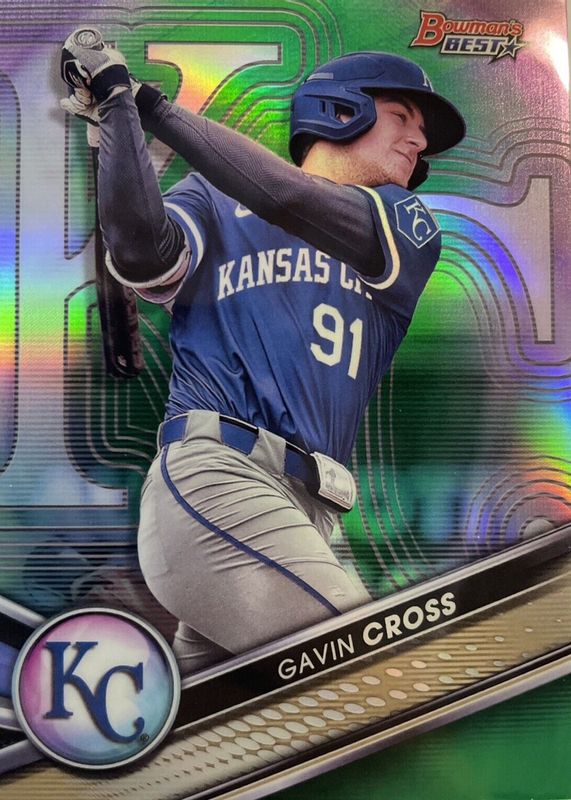 Gavin Cross 2022 Bowman's Best #TP-5 Top Prospects - Green Refractor /99 PSA 10