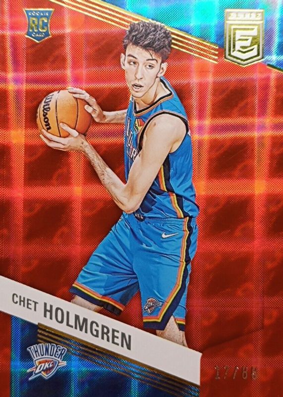 Chet Holmgren 2022 Elite #241 Asia Hyper Red /88 Rookie PSA 8