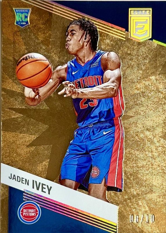 Jaden Ivey 2022 Elite #243 Gold /10 Rookie SGC 9.5