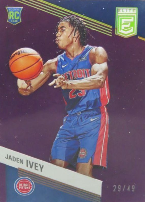 Jaden Ivey 2022 Elite #243 Purple /49 Rookie PSA 10